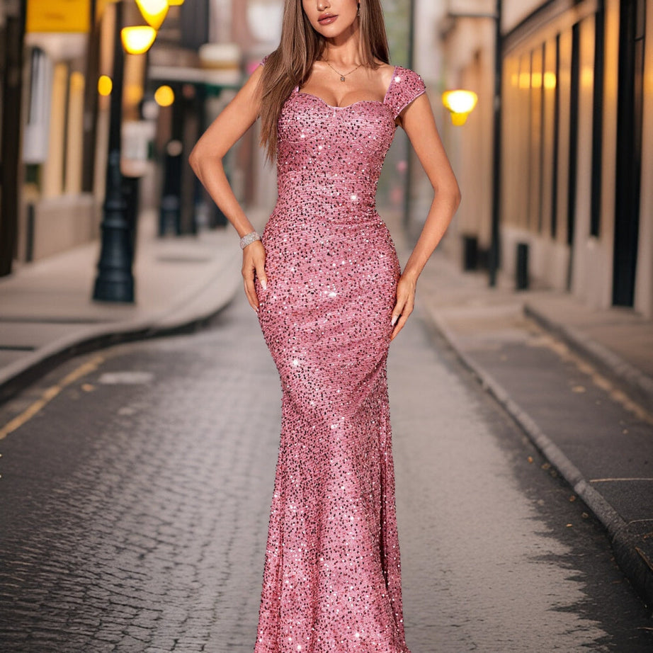 Elisse – Modisches Pailletten-Abendkleid 