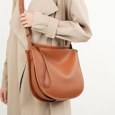 Sac à main cuir marron bandoulière