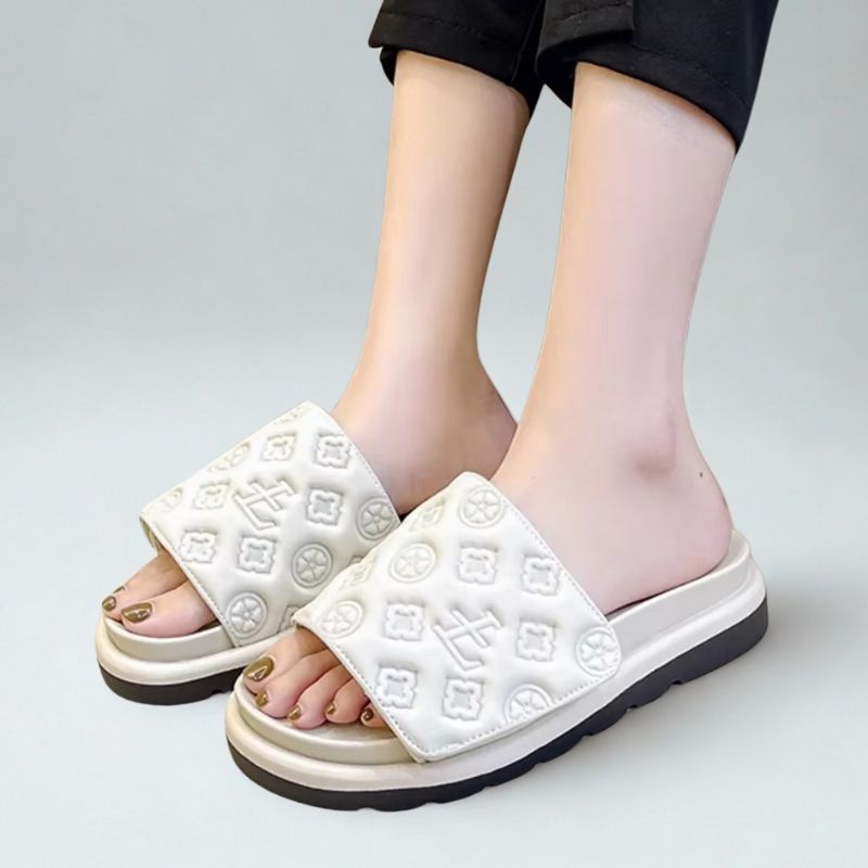 Sandales de Luxe en Velours à Motifs Confortables