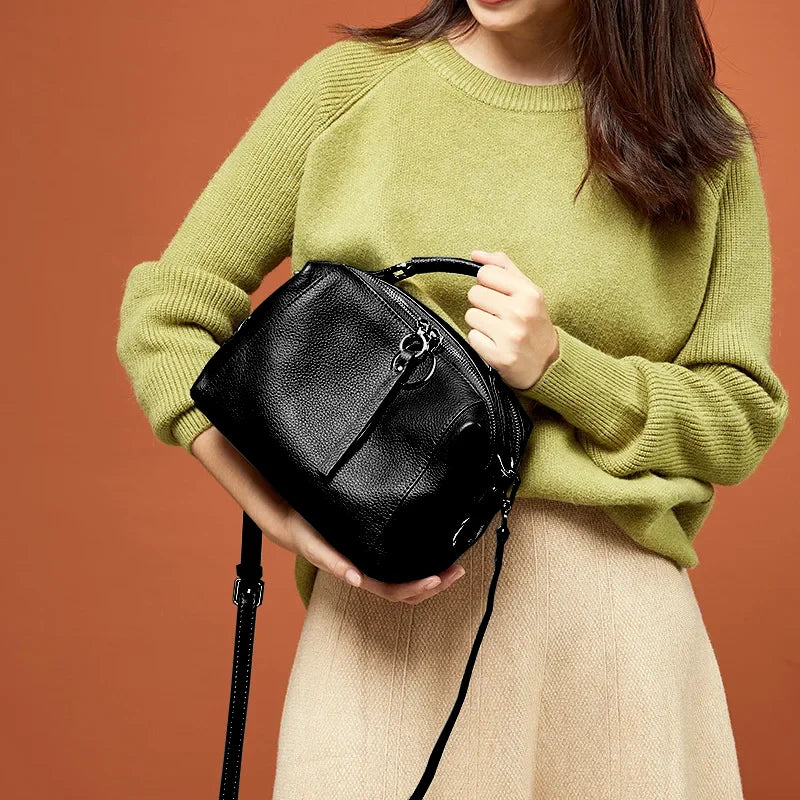 Petit sac à main cuir noir