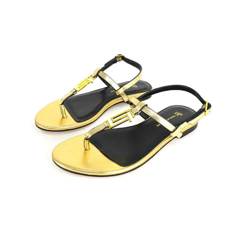 Sandales Plates De Luxe En Cuir Véritable