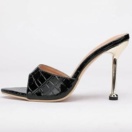 Sandales à Talons Croco Chics