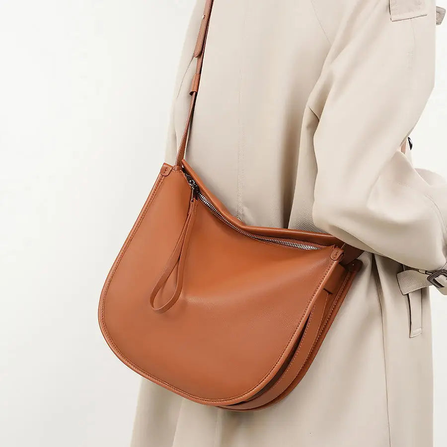 Sac à main cuir marron bandoulière
