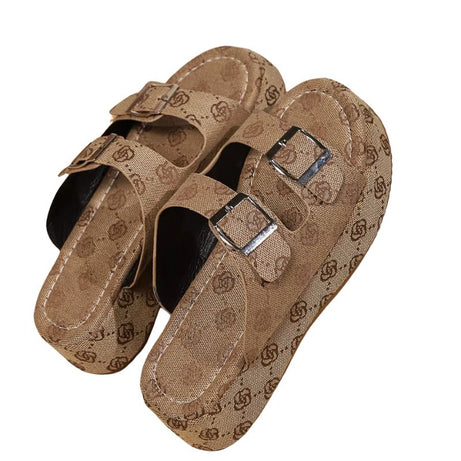 Sandales à Plateforme à Boucles Style Décontracté Été