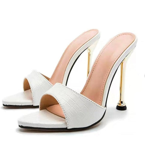 Sandales à Talons Croco Chics