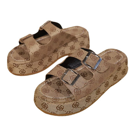 Sandales à Plateforme à Boucles Style Décontracté Été