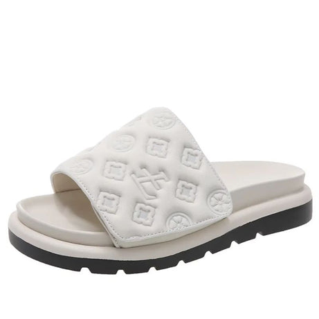 Sandales de Luxe en Velours à Motifs Confortables