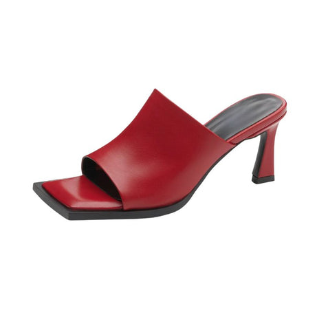 Sandales de Luxe en Cuir à Bout Ouvert