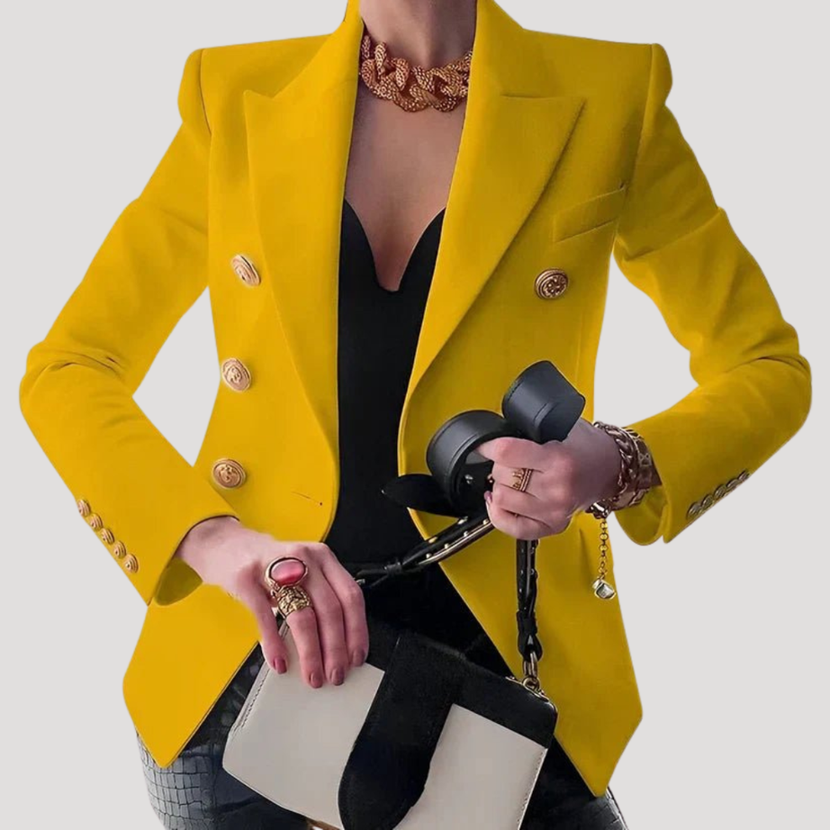 Blazer Femme Chic Boutons Dorés