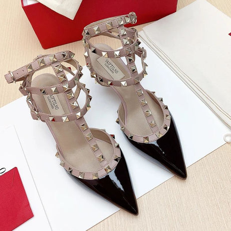 Sandales À Talons Aiguilles Avec Clous Métal Style Punk Chic