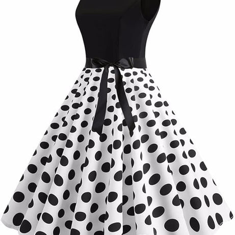 Robe vintage Vichy Noire & Blanche Rétro 50's