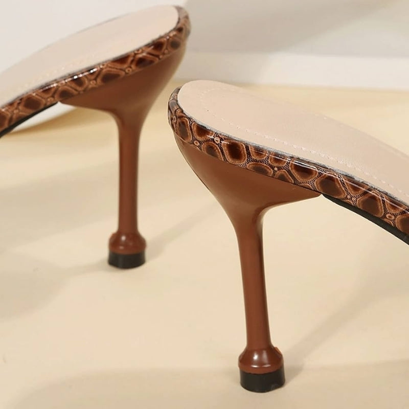 Sandales à Talons Croco Chics