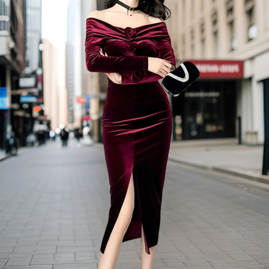 Arianna - Robe de soirée longue fendue élégante