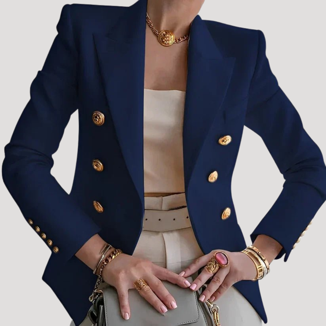 Blazer Femme Chic Boutons Dorés