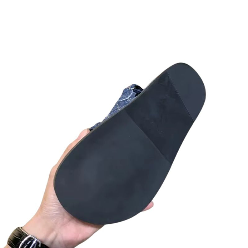 Sandales Style Romain Bleu Avec Scratch