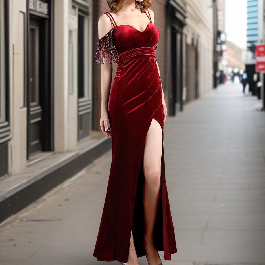 Chiara - Robe de soirée en velours de haute qualité