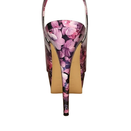Sandales À Talons Hauts Avec Plateforme Motif Floral Élégant