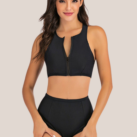 Maillot de bain gainant 2 pièces taille haute