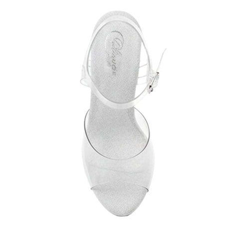 Sandales À Talon Aiguille Transparent Effet Cristal