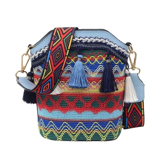 Sac à main bohème pompon