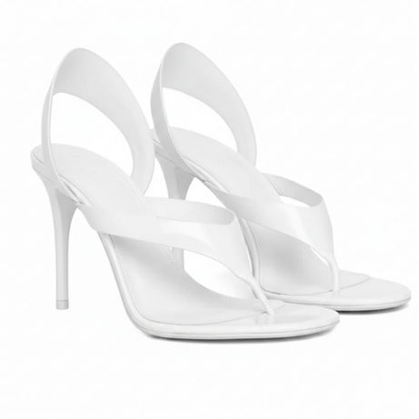 Sandales À Talons Hauts Métallisé Avec Design Moderne