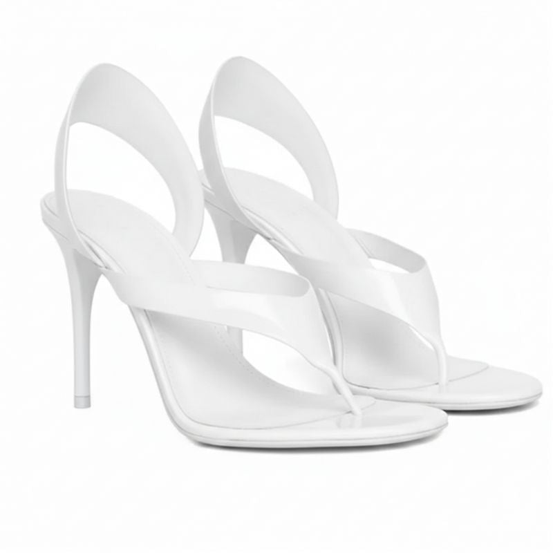 Sandales À Talons Hauts Métallisé Avec Design Moderne