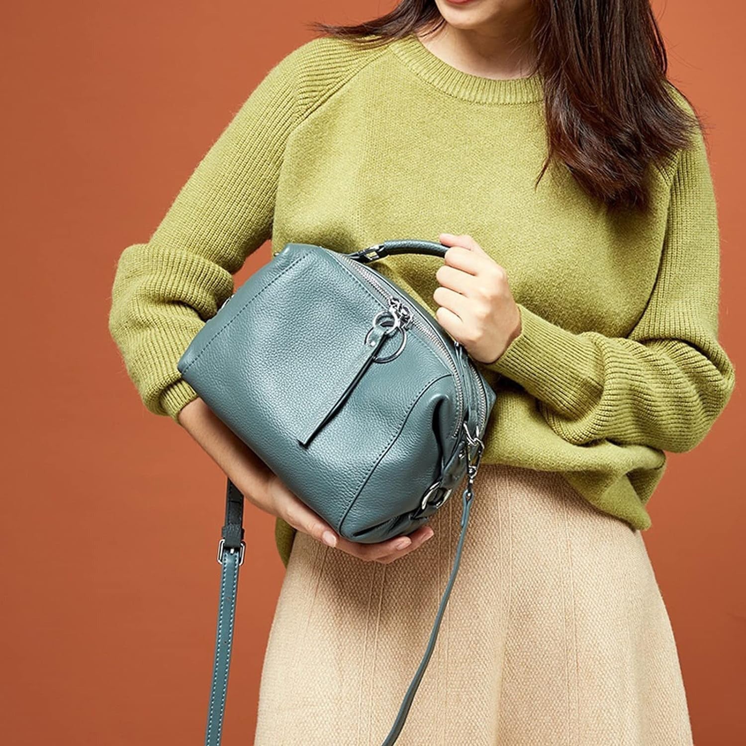 Petit sac à main cuir souple