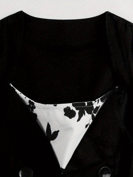 Robe vintage Noire & Blanche Soirée 50's