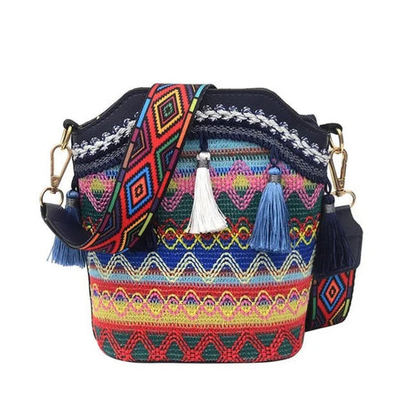 Sac à main bohème pompon