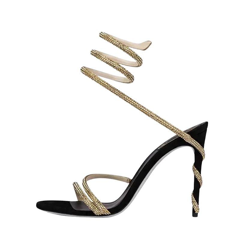 Sandales À Talon Femme Avec Brides Spirales Chic