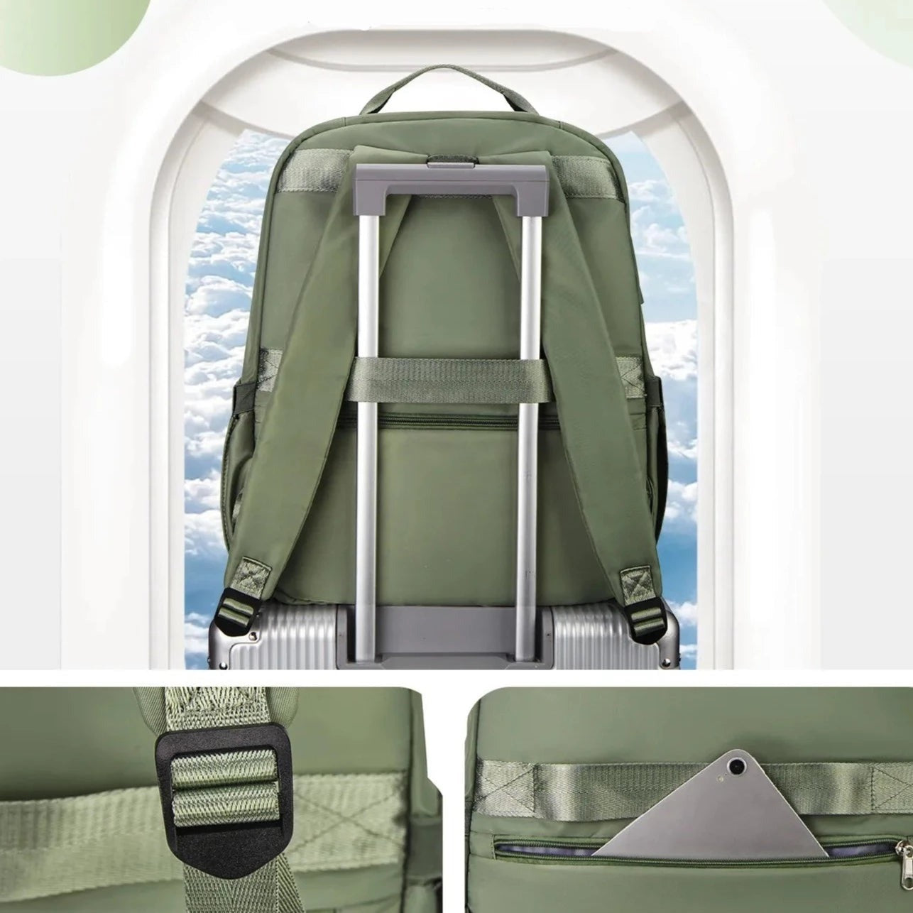 Sac à dos et sac à main avion