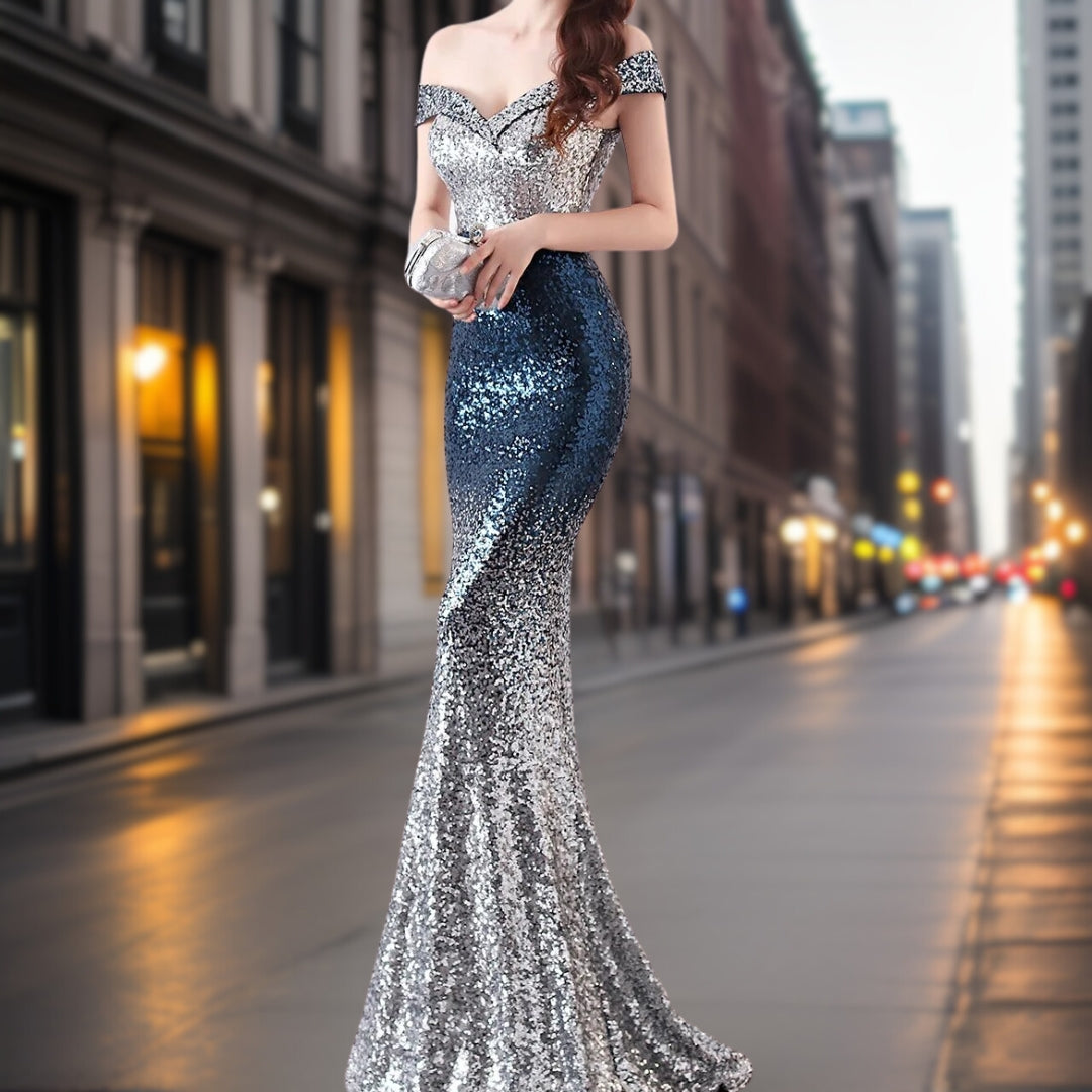 Aleah - Desirable Sequin Evening Dress