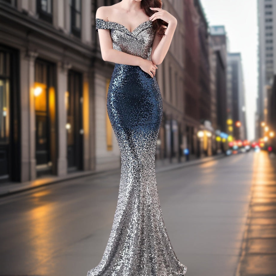Aleah - Desirable Sequin Evening Dress