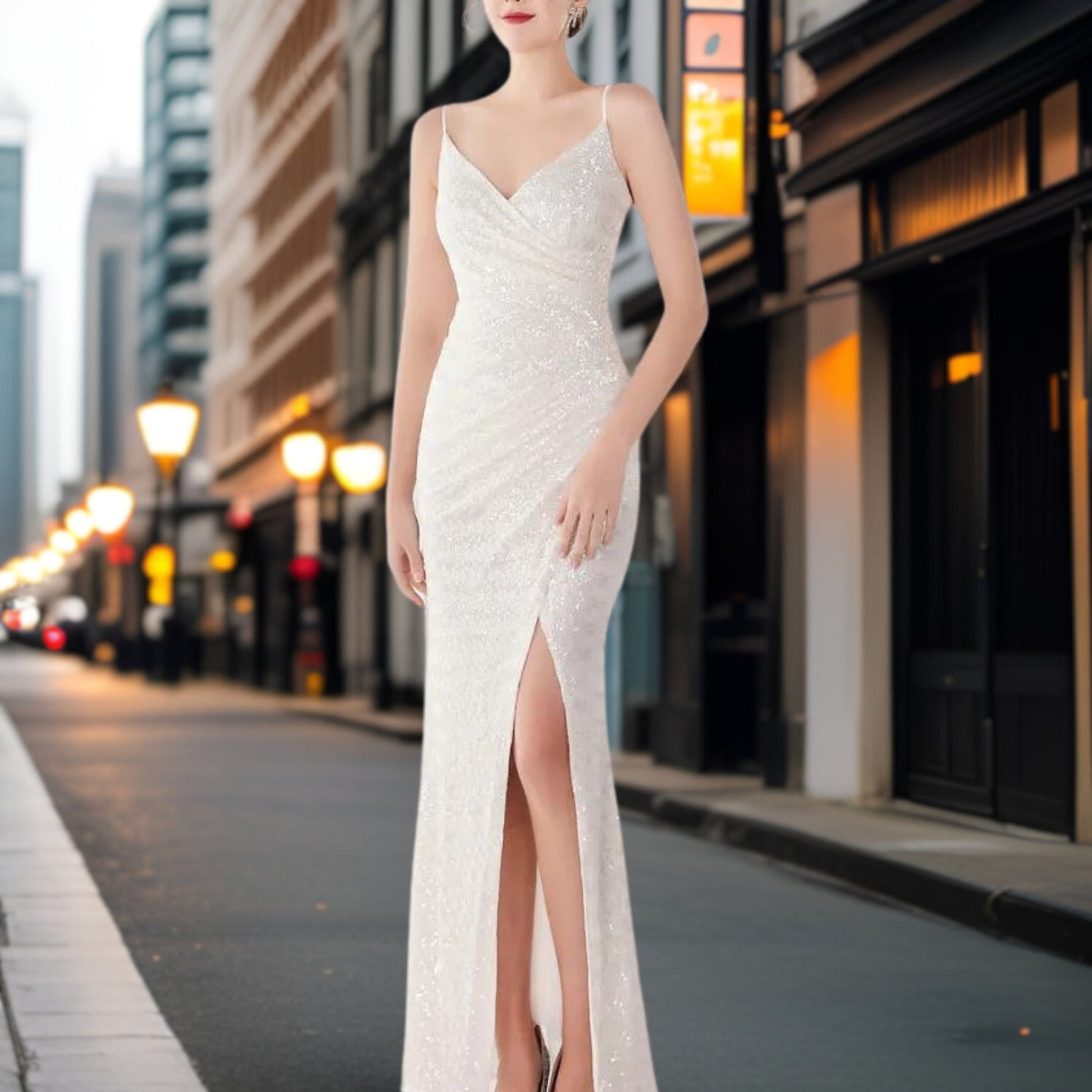 Teodora - Robe soirée de bal élégante en nylon