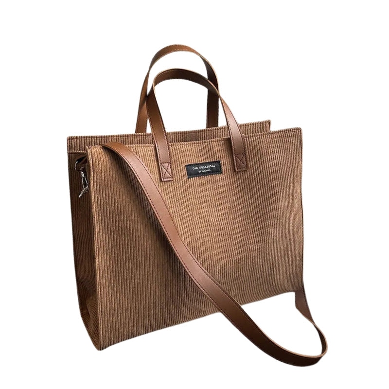 Sac Cabas Velours Cotelé