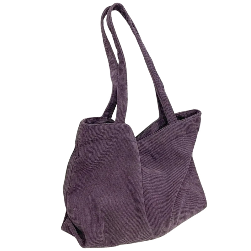 Tote Bag Velours Côtelé