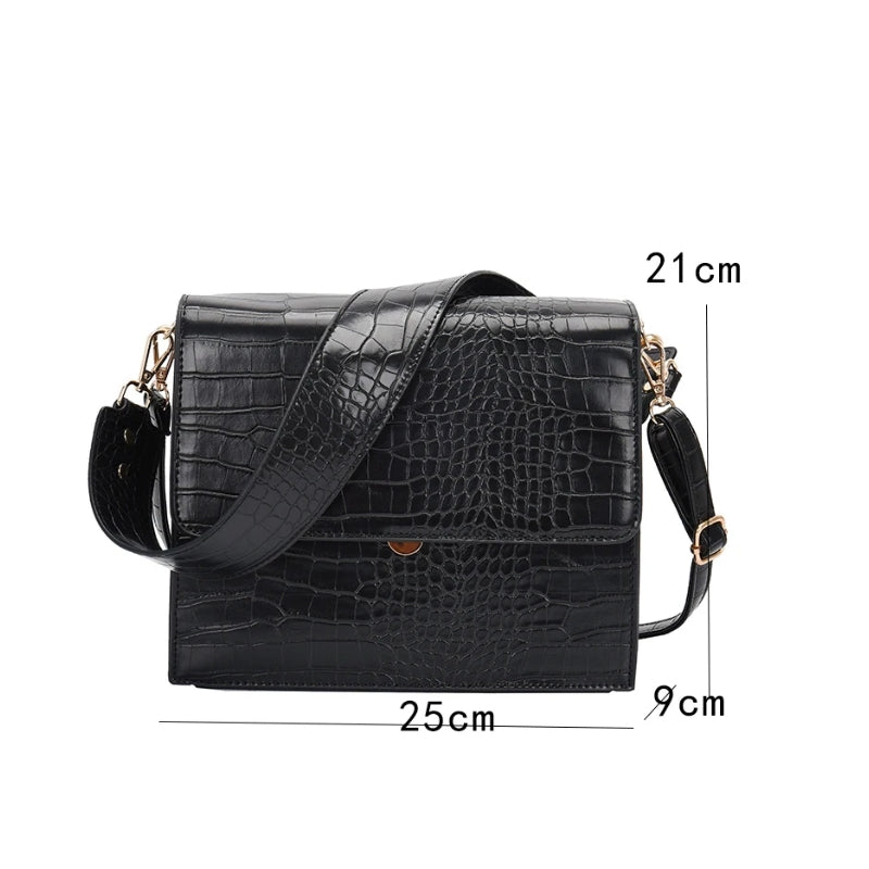 Sac Bandoulière Effet Croco
