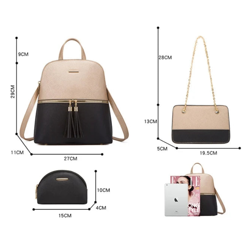 Ensemble Sac à Dos et Portefeuille Femme