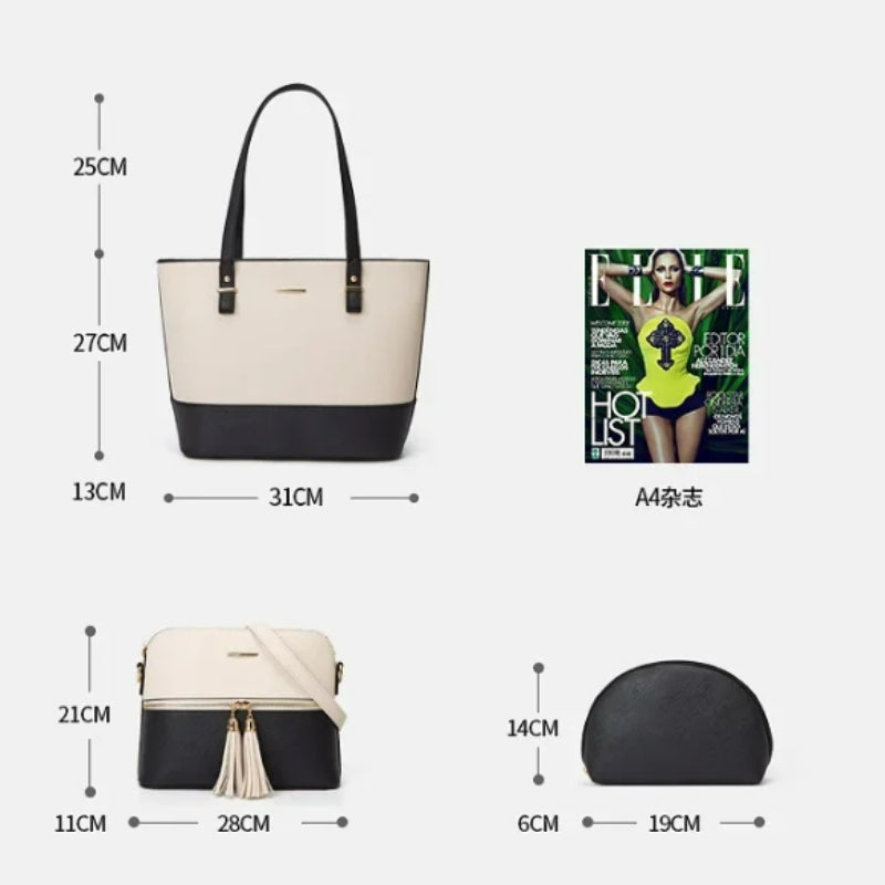 Sac Cabas Femme 3 pièces