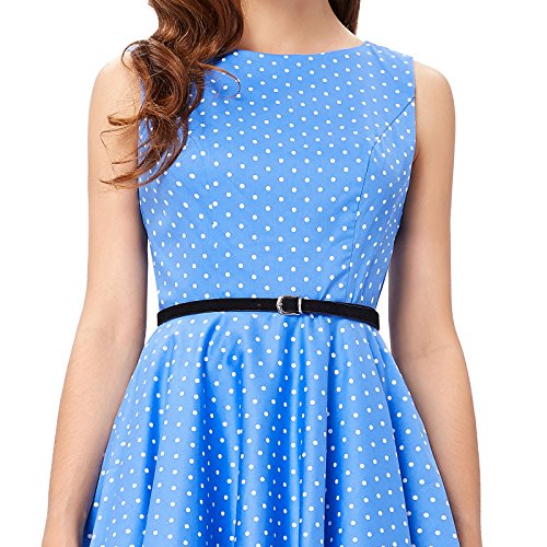 Robe vintage Bleue Ciel Mi-Longue