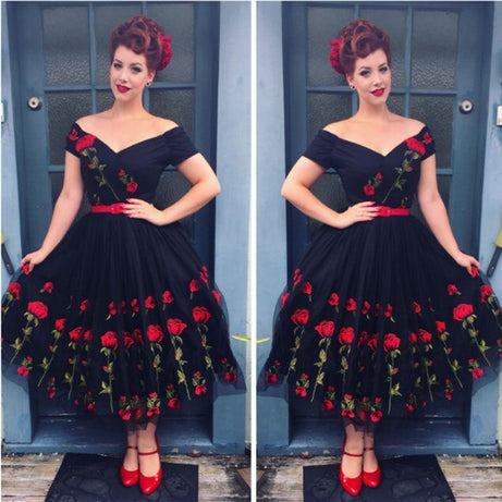 Robe vintage Motifs Roses
