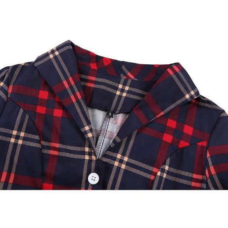 Robe vintage Élégante à Carreaux