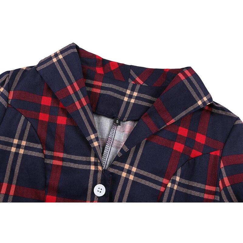 Robe vintage Élégante à Carreaux