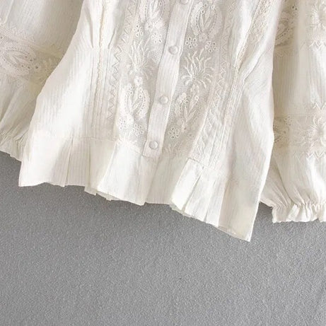 Tiger women's embroidered blouse