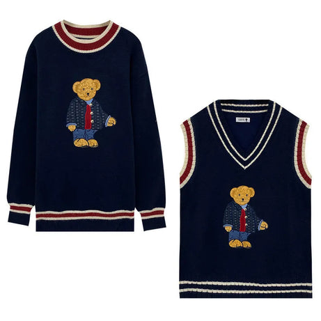 Pull ours de dessin animé de style japonais pour femmes