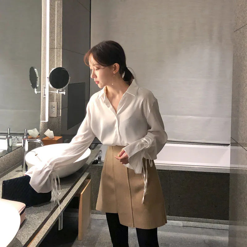 Chemisiers en mousseline de soie pour femmes Kallyo