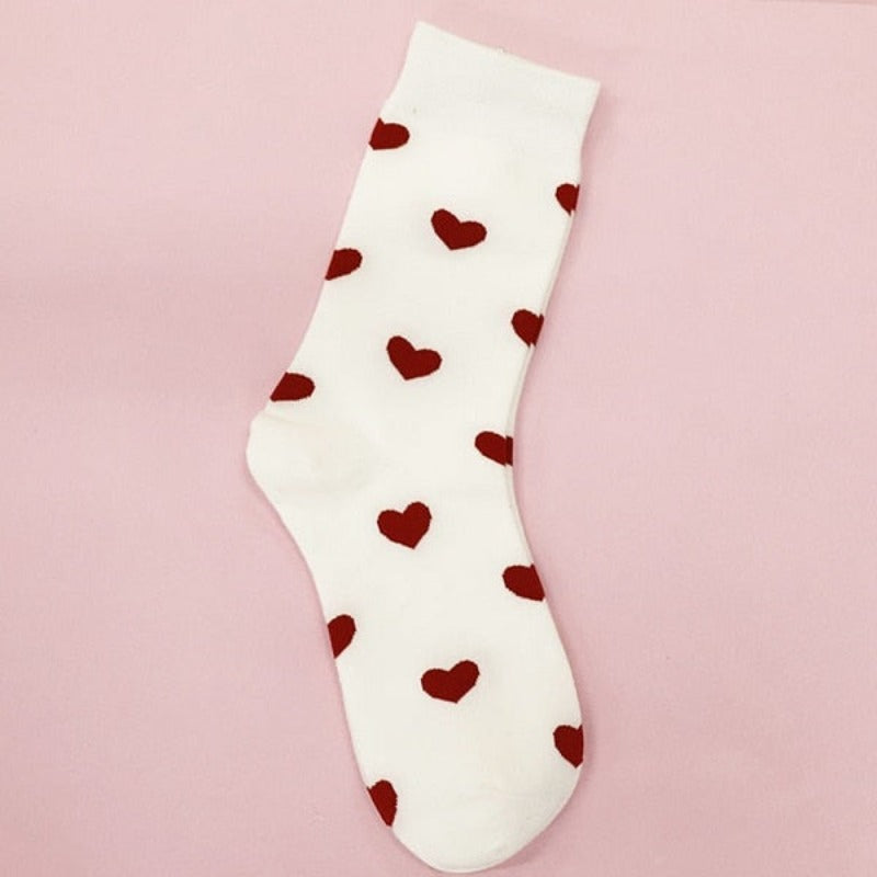 Lange Damensocken mit Herzen Flannery
