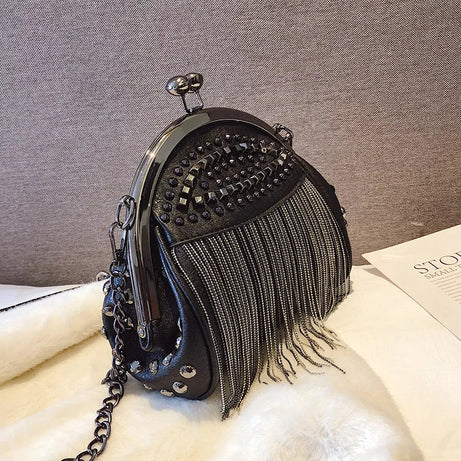 Sac à main chaîne noir