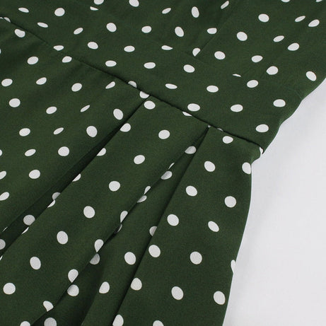 Robe vintage Verte à Pois