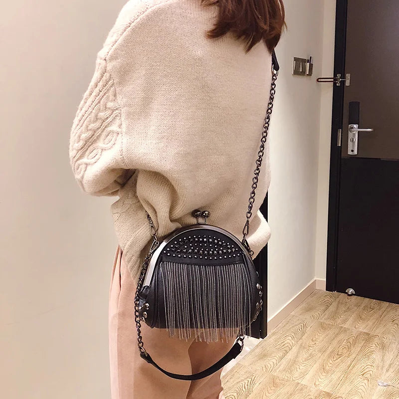 Sac à main chaîne noir